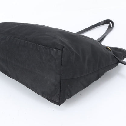 Prada Tessuto Nylon Leather Tote Bag Shoulder Hand Black — view 4