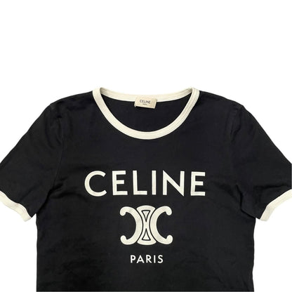 Celine T-Shirt Triomphe Printed Classic Cotton Jersey — view 3