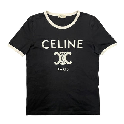 Celine T-Shirt Triomphe Printed Classic Cotton Jersey