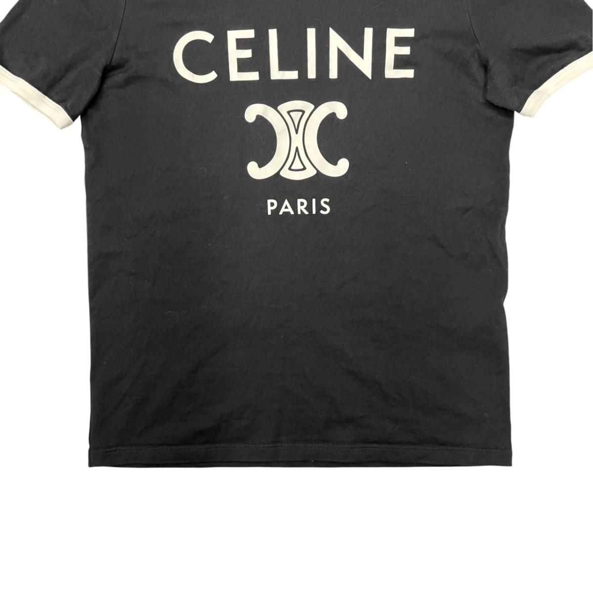 Celine T-Shirt Triomphe Printed Classic Cotton Jersey — view 4