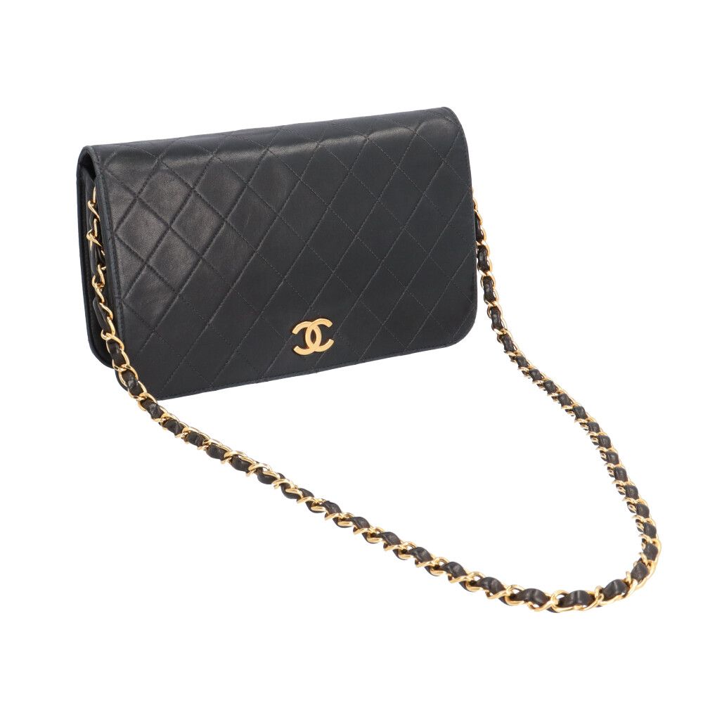 Chanel Quilted Shoulder Bag Lambskin Black — view 7