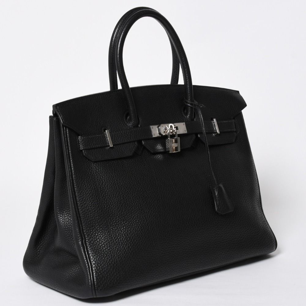 Hermes Birkin 35 Black Silver Togo Handbag — view 3