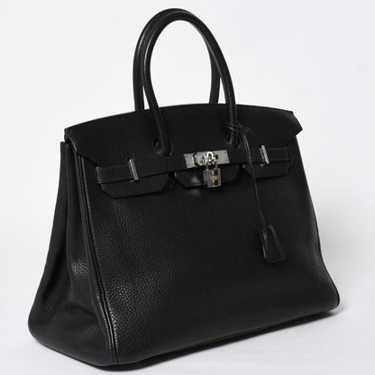 Hermes Birkin 35 Black Silver Togo Handbag — view 3