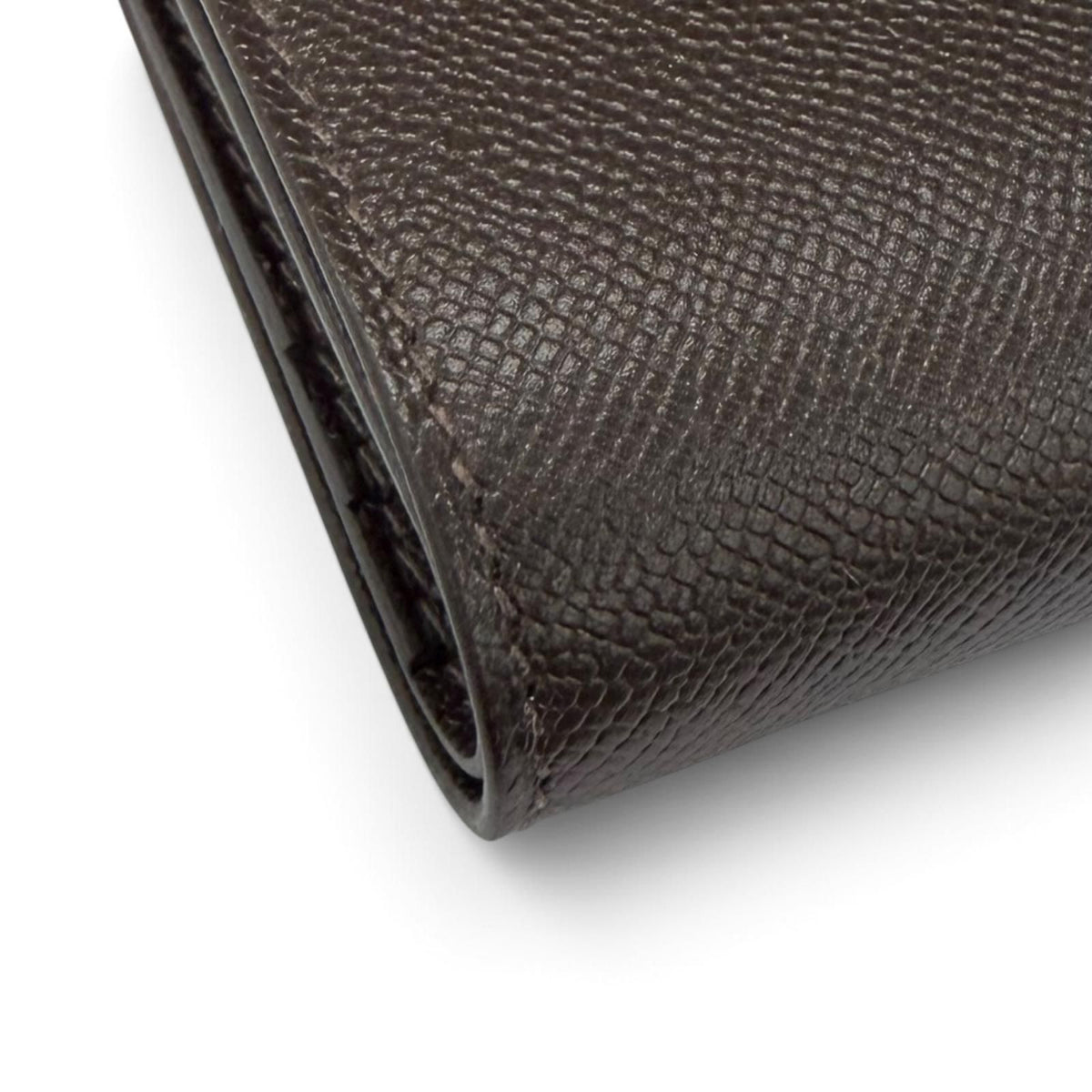 Hermes Bearn Compact Veau Madame Gold Bifold Wallet — view 8