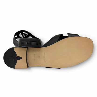 Louis Vuitton LV Isola Mules Leather Sandals Black IT — view 7