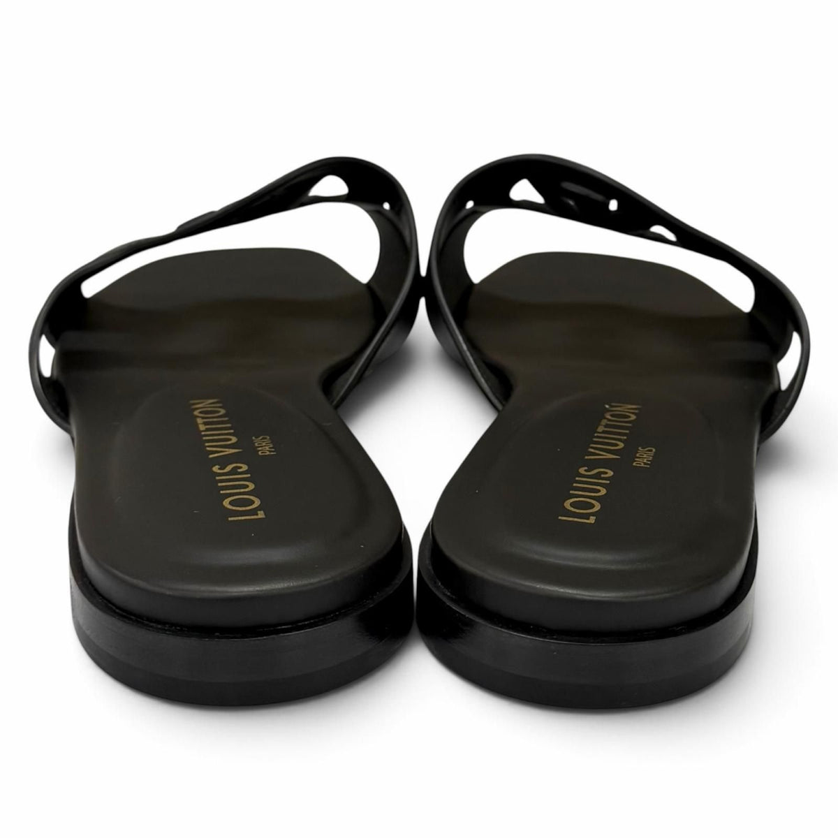 Louis Vuitton LV Isola Mules Leather Sandals Black IT — view 4