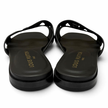 Louis Vuitton LV Isola Mules Leather Sandals Black IT — view 4