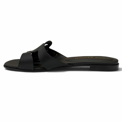 Louis Vuitton LV Isola Mules Leather Sandals Black IT — view 5