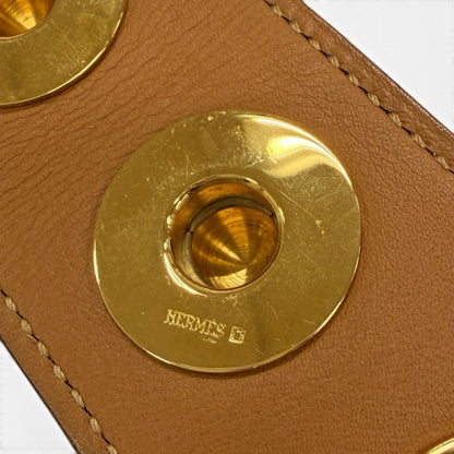 Hermes Vintage Leather Gold Buckle Belt Black 75 — view 7