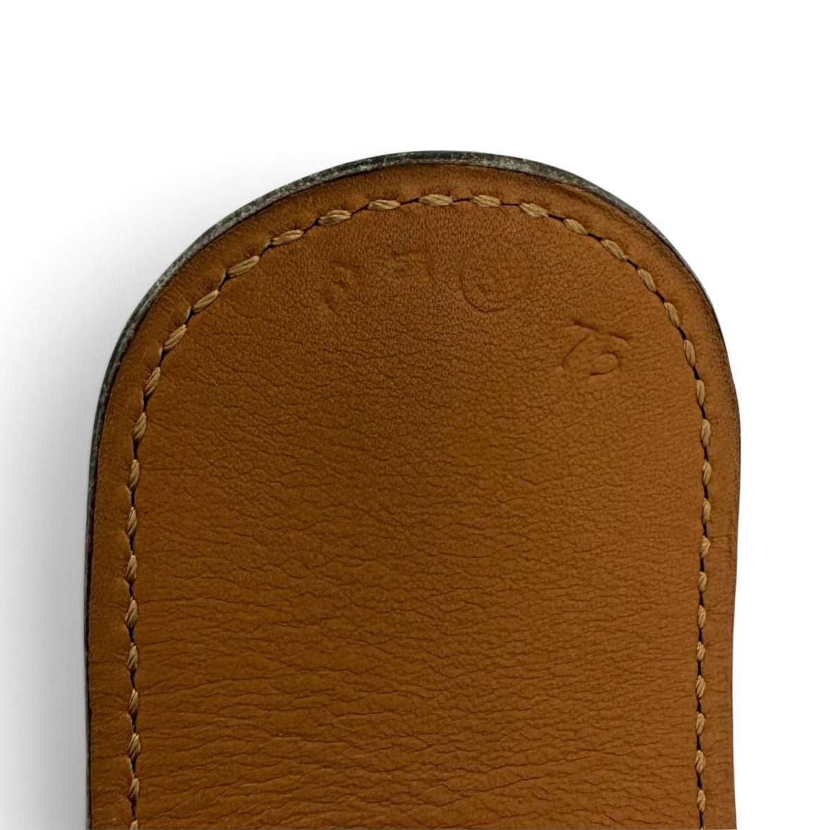 Hermes Vintage Leather Gold Buckle Belt Black 75 — view 8