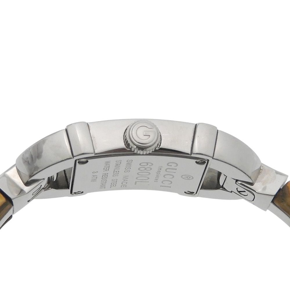 Gucci Bamboo Stainless Steel Quartz Analog Display White Dial Watch — view 7