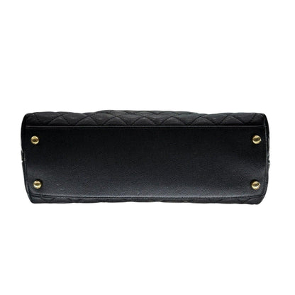 Chanel Caviar Leather Coco Handle Black Shoulder Bag — view 5