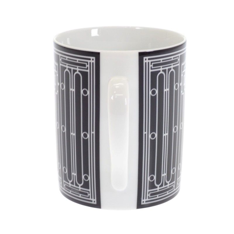 Hermes Ash Deco Pair Cup 2 Guest Set Tableware Western Cup Porcelain Black — view 5