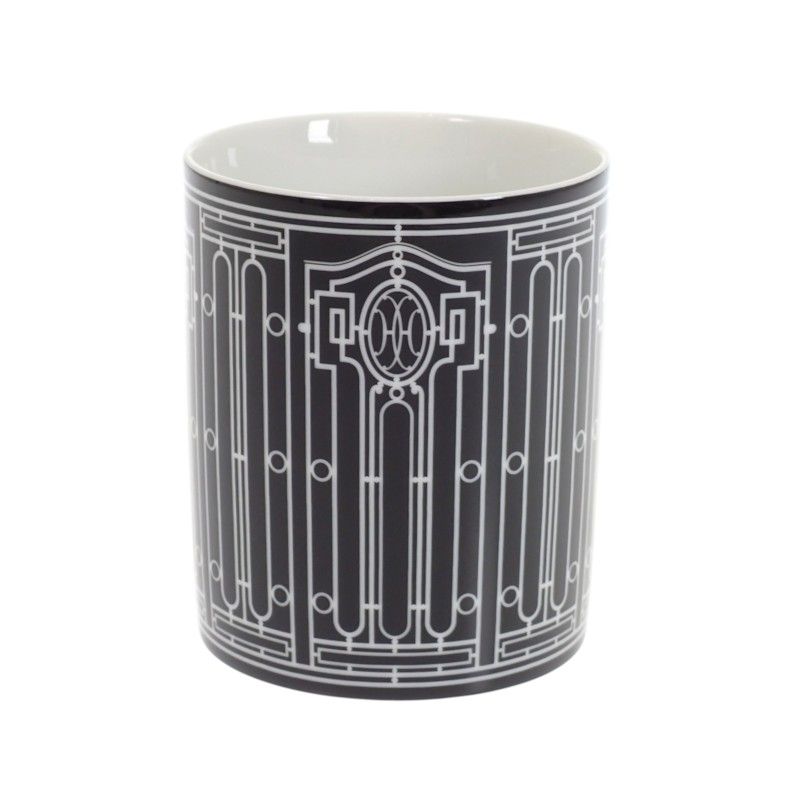 Hermes Ash Deco Pair Cup 2 Guest Set Tableware Western Cup Porcelain Black — view 4