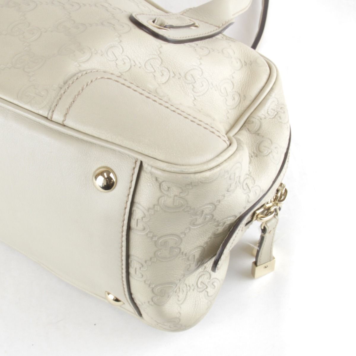 Gucci Guccissima Princy Handbag Leather Ivory — view 4