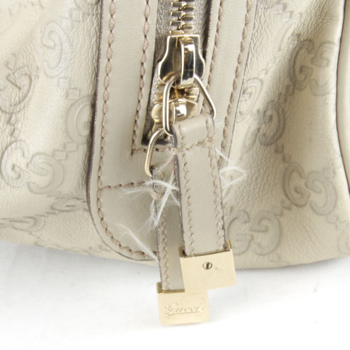 Gucci Guccissima Princy Handbag Leather Ivory — view 7