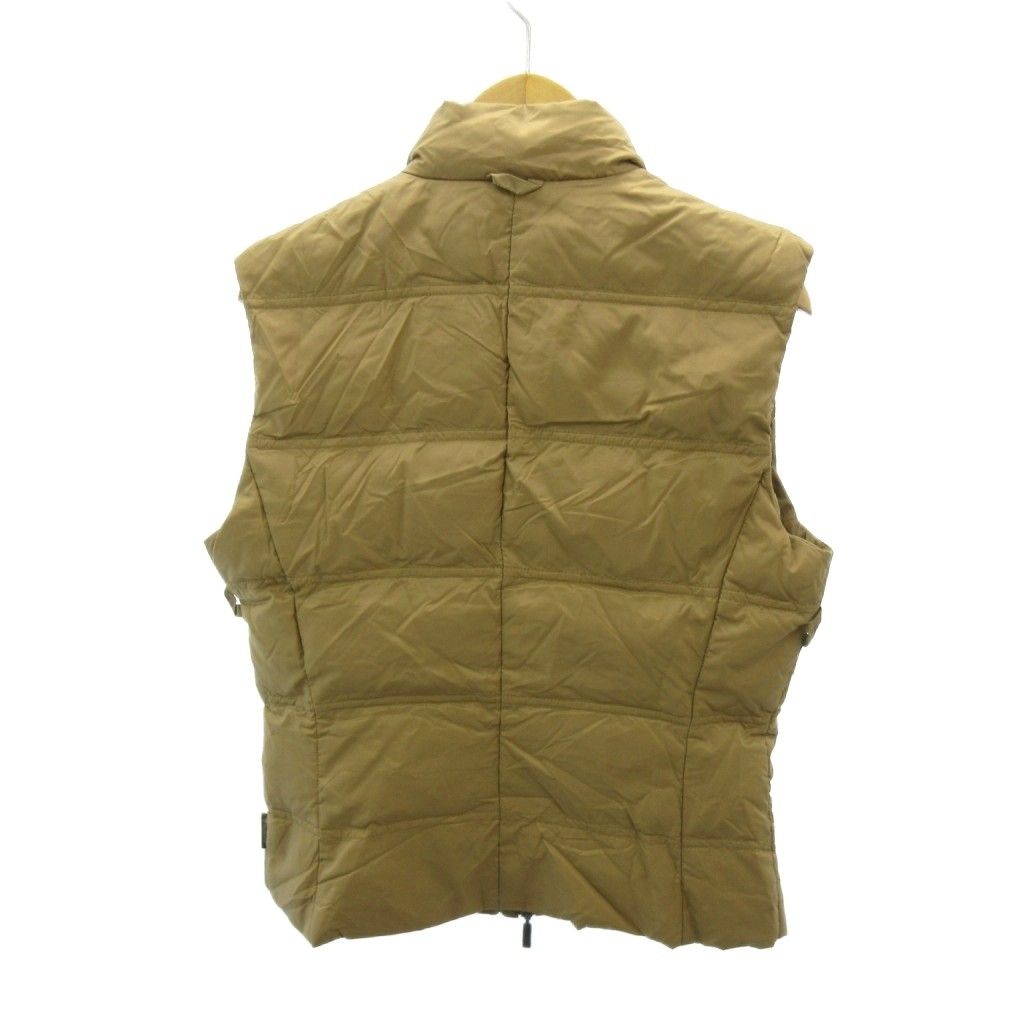 Moncler Brown Tag Down Vest Zip Up Nylon Short Length Camel 1 — view 2