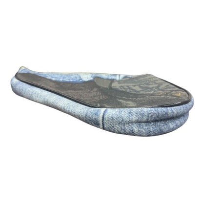 Dior Saddle Blue Canvas Leather Shoulder Bag — view 5