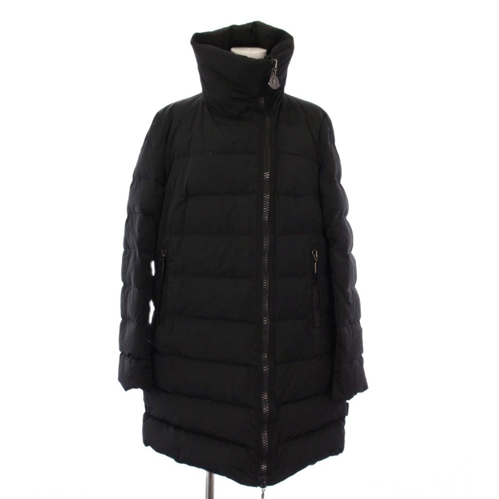 Moncler Gerboise Down Coat Mid Length Stand Collar Black 1