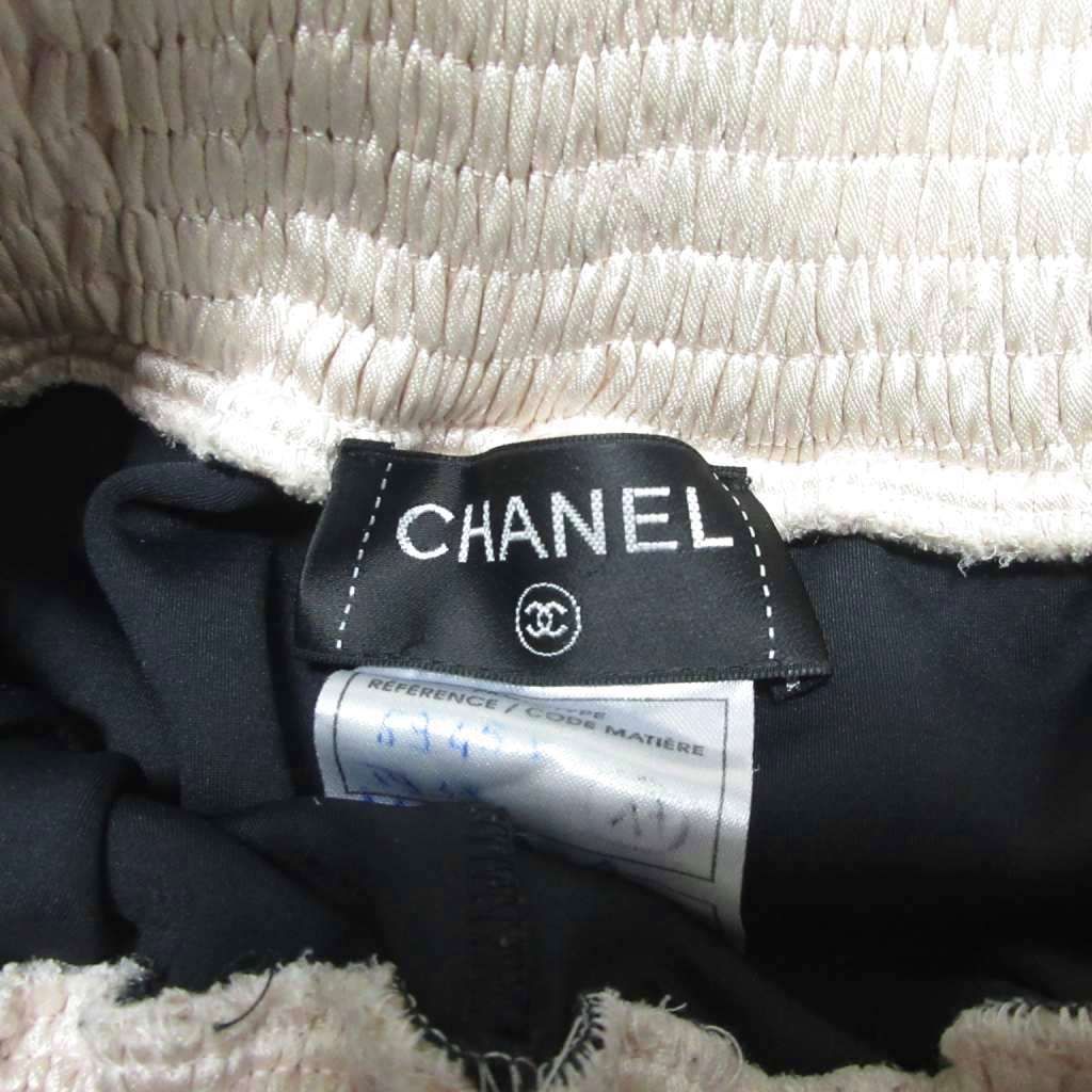 Chanel Vintage Vip Limited Side Line Velour Track Pants Easy Black — view 3