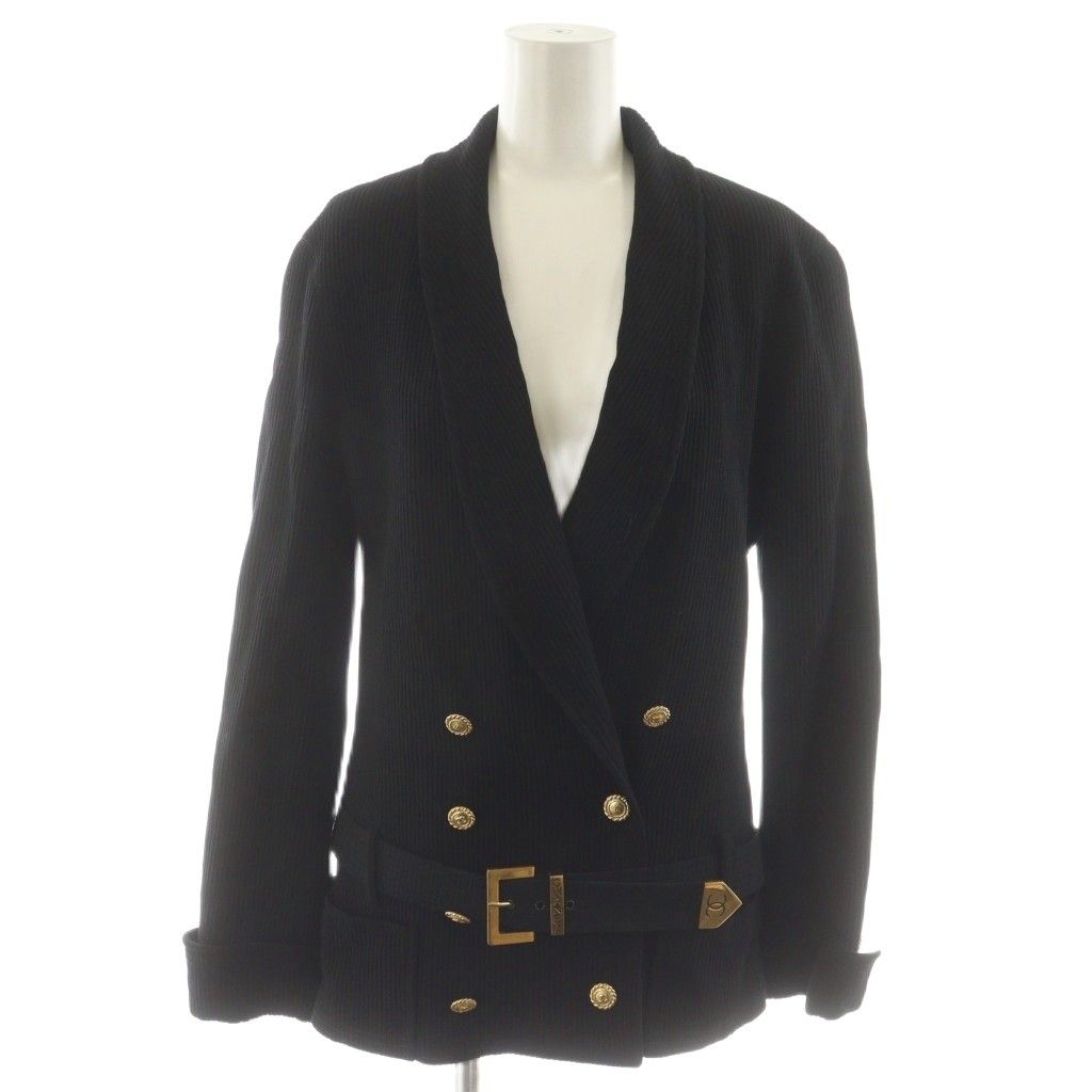 Chanel Vintage Set Double Tailored Jacket Pencil Skirt Knee-Length CC Logo Coco — view 2