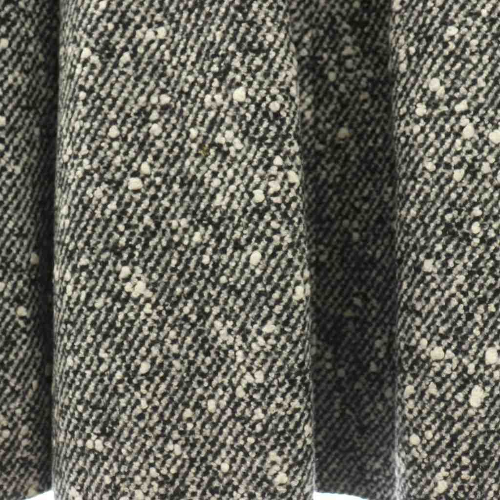 Dior Tweed Long Skirt Flared Wool with Belt Black Gray 38 — view 8