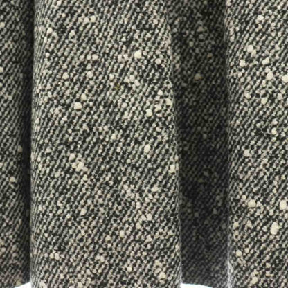 Dior Tweed Long Skirt Flared Wool with Belt Black Gray 38 — view 8