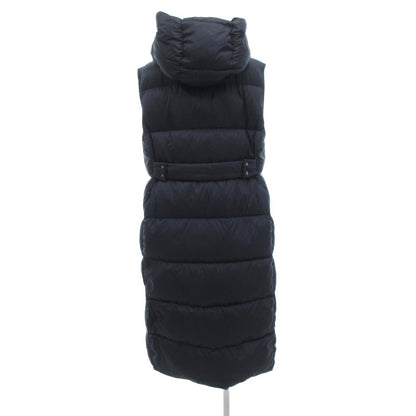 Max Mara the Cube Long Down Vest Gilet Sleeveless Coat Navy 36 — view 2