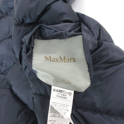 Max Mara the Cube Long Down Vest Gilet Sleeveless Coat Navy 36 — view 6