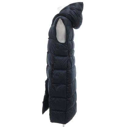 Max Mara the Cube Long Down Vest Gilet Sleeveless Coat Navy 36 — view 3