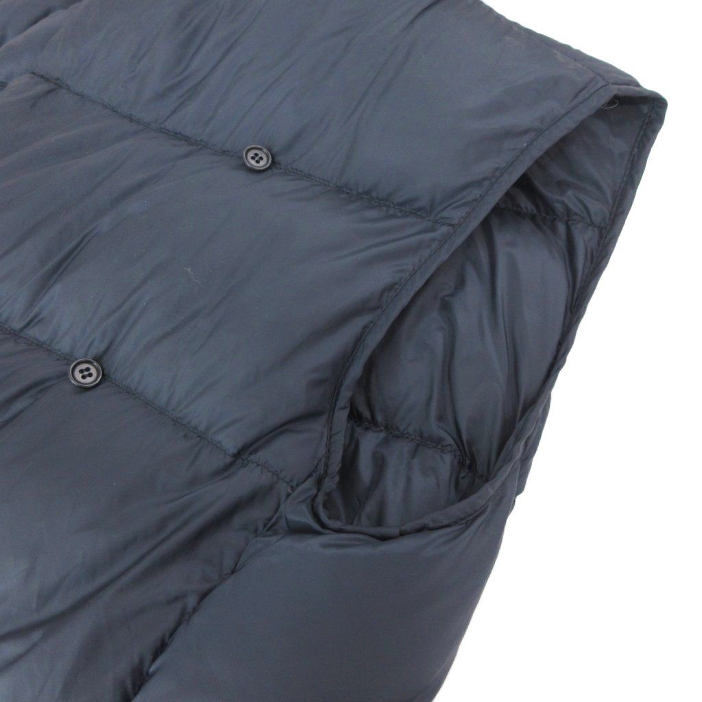 Max Mara the Cube Long Down Vest Gilet Sleeveless Coat Navy 36 — view 4