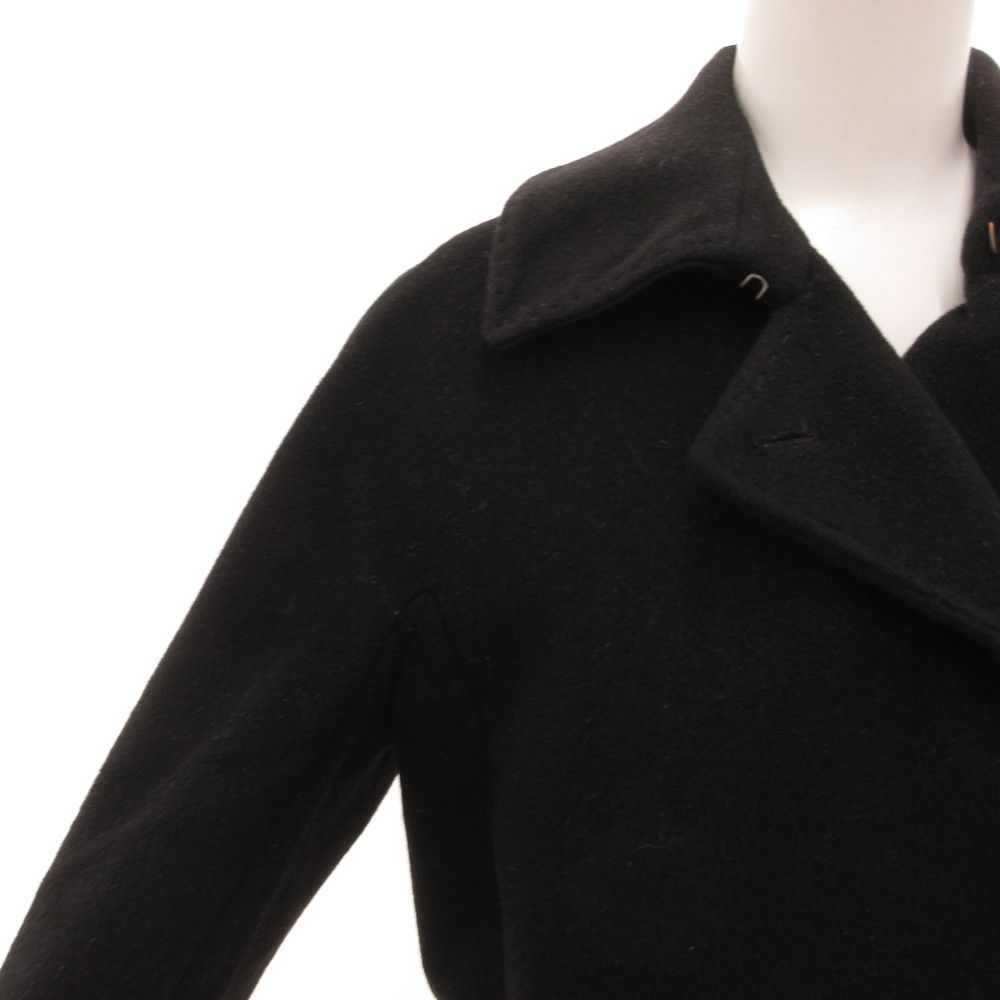 Max Mara Pea Coat Peacoat Melton Wool Cashmere Foil Black 36 — view 5
