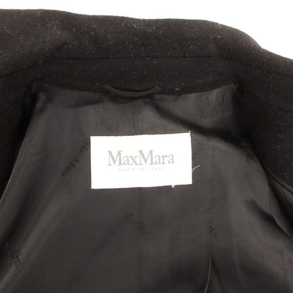 Max Mara Pea Coat Peacoat Melton Wool Cashmere Foil Black 36 — view 6