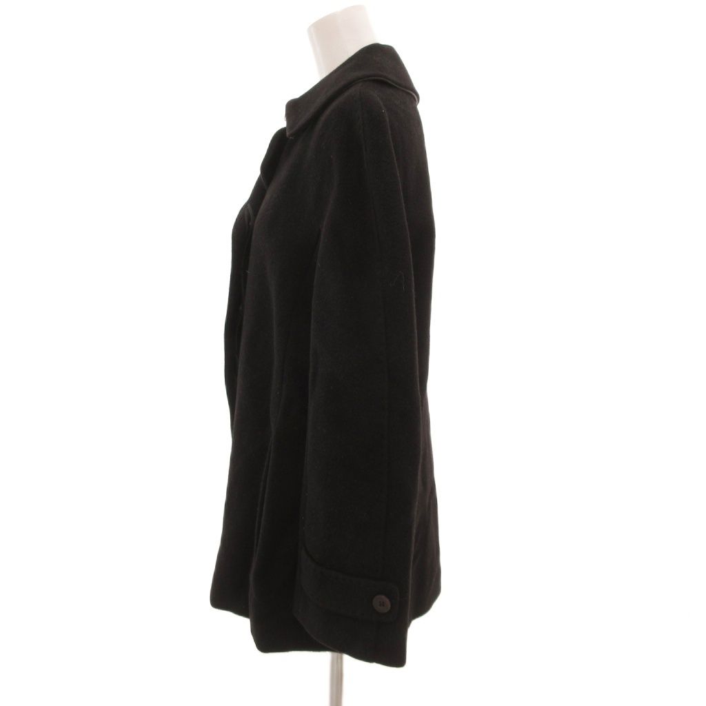 Max Mara Pea Coat Peacoat Melton Wool Cashmere Foil Black 36 — view 3