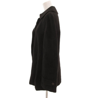 Max Mara Pea Coat Peacoat Melton Wool Cashmere Foil Black 36 — view 3