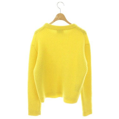 Prada Virgin Wool Cashmere Waffle Knit Sweater Yellow 38 — view 2