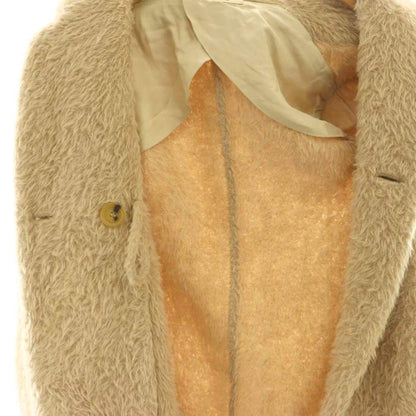 Celine Phoebe Philo Era Alpaca Wool Shaggy Coat Long Light Beige 34 — view 4