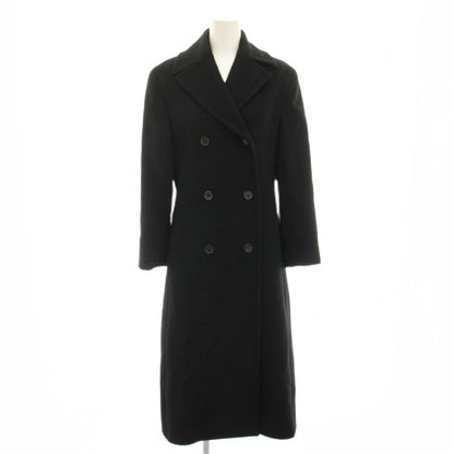 Celine Double Breasted Coat Long Cashmere Black 36