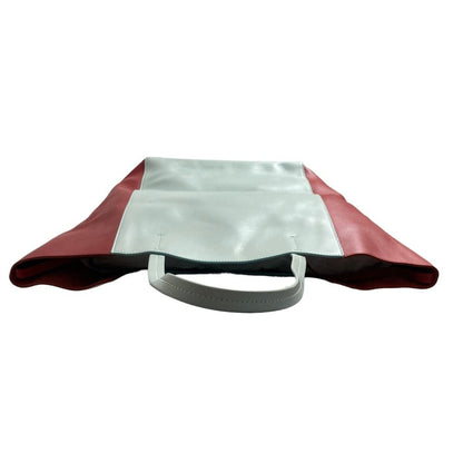 Celine Phoebe Philo Era Horizontal Cabas Tote Bag Light Blue Red — view 5