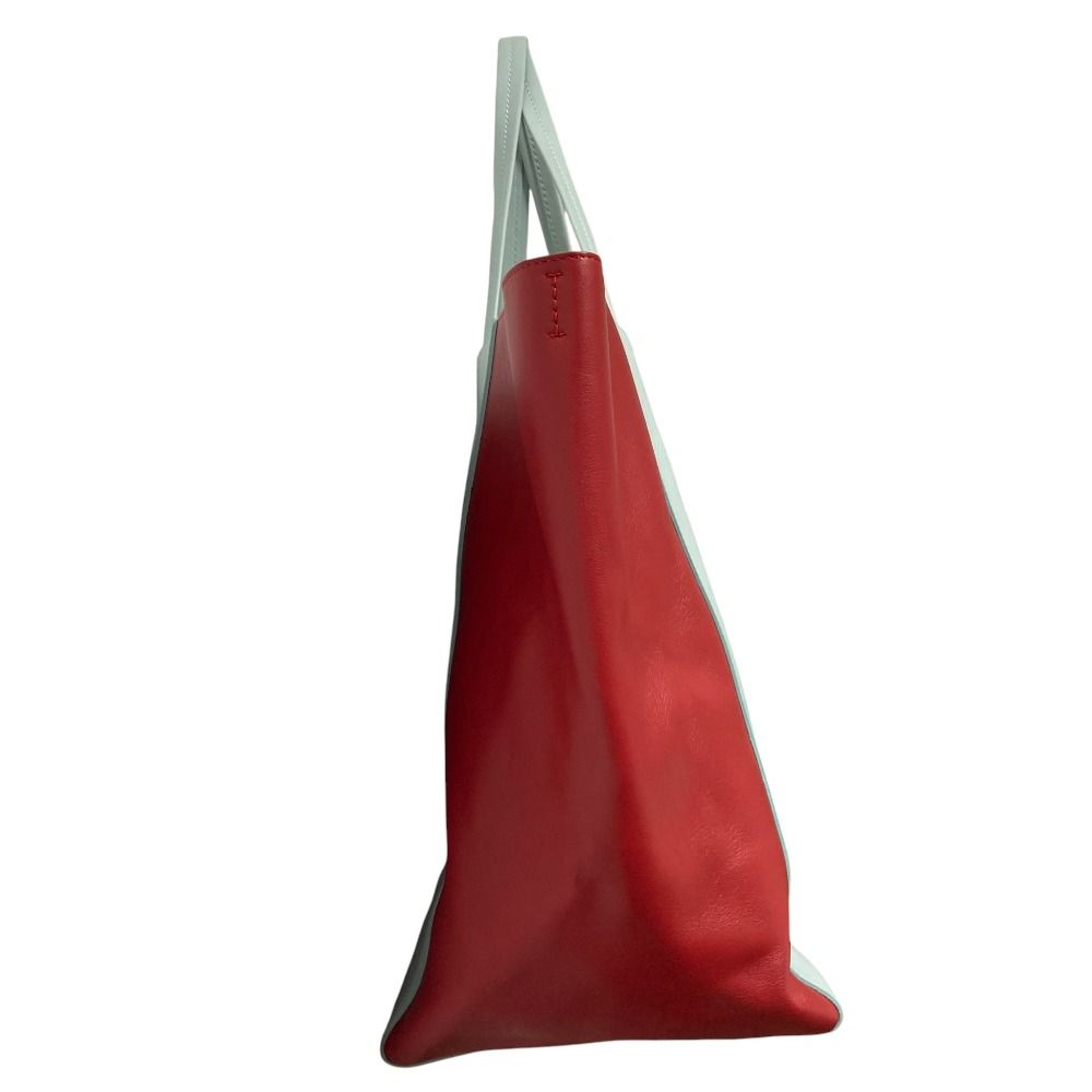 Celine Phoebe Philo Era Horizontal Cabas Tote Bag Light Blue Red — view 4