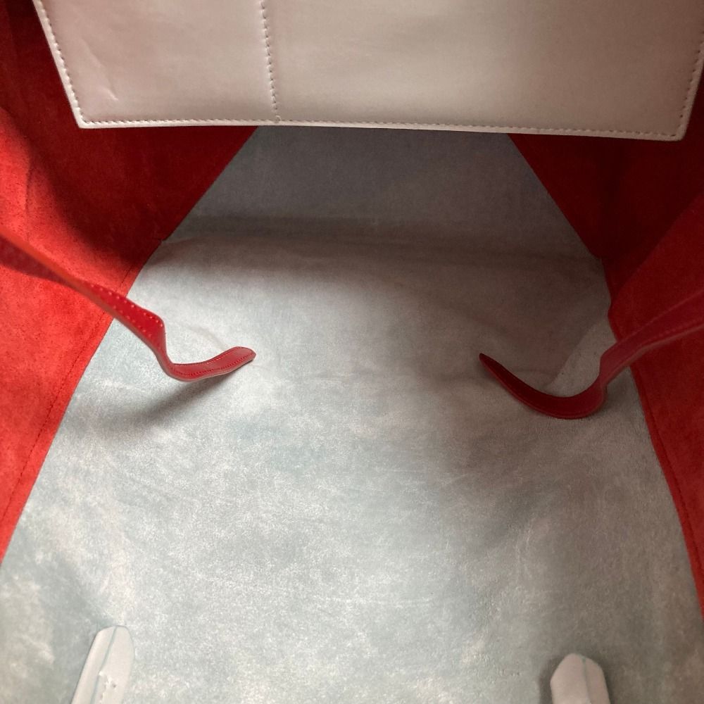 Celine Phoebe Philo Era Horizontal Cabas Tote Bag Light Blue Red — view 7