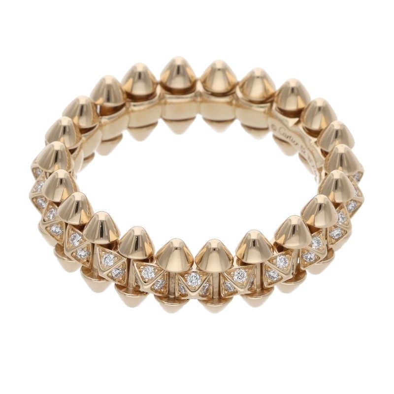 Cartier Clash Small Pave Diamond Crush 18k Pink Gold Ring — view 4