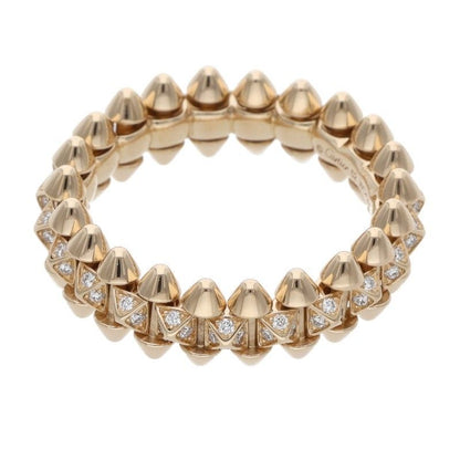Cartier Clash Small Pave Diamond Crush 18k Pink Gold Ring — view 4