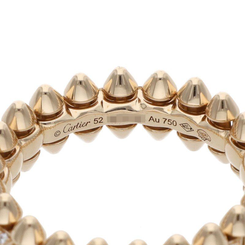 Cartier Clash Small Pave Diamond Crush 18k Pink Gold Ring — view 3