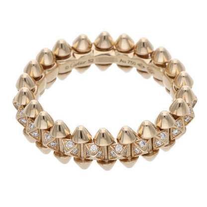 Cartier Clash Small Pave Diamond Crush 18k Pink Gold Ring