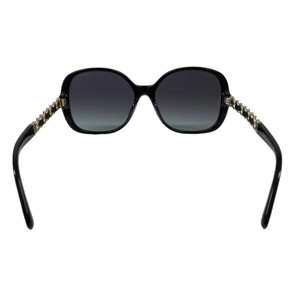 Chanel Chain Motif Temple Sunglasses Black Eyewear — view 3