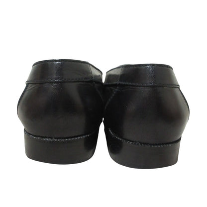 Chanel Vintage Turnlock CC Logo Leather Loafers Flat Pumps Black — view 2