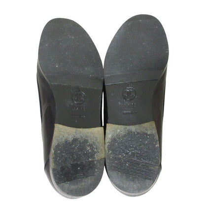 Chanel Vintage Turnlock CC Logo Leather Loafers Flat Pumps Black — view 8