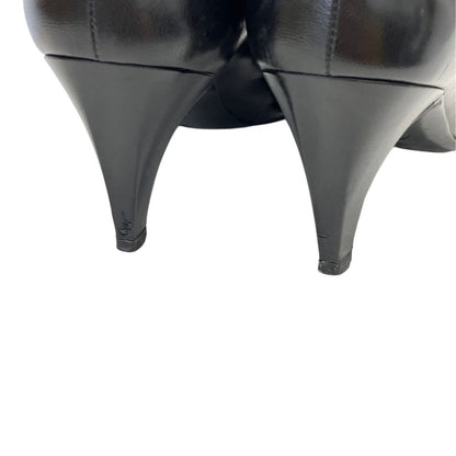 Chanel CC Logo Stitch Leather Pumps Small Black Spring Summer Fall — view 7