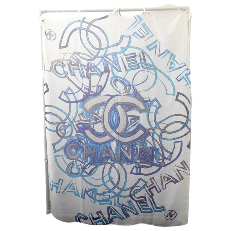 Chanel Shawl Silk White Scarf